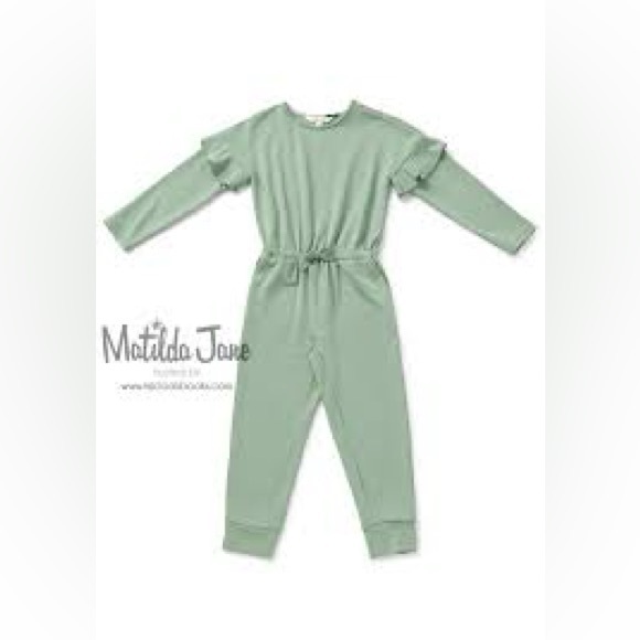 EUC Matilda Jane Brand One Piece Romper Jumpsuit Resting Day Ruffle Size 14 Girl